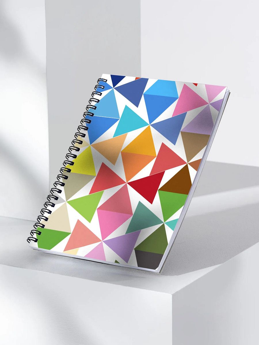 Abstract Triangle Geometric Design Spiral Notebook product image (3)