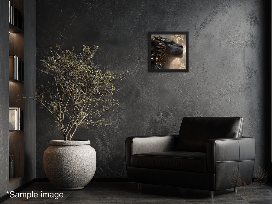 Starlit Guardian: Celestial Lion Fantasy Wall Art Print product image (3)
