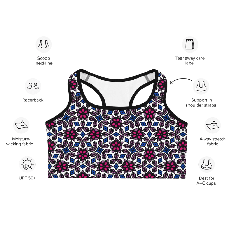 Bi Abstract (2) - Sports Bra product image (5)