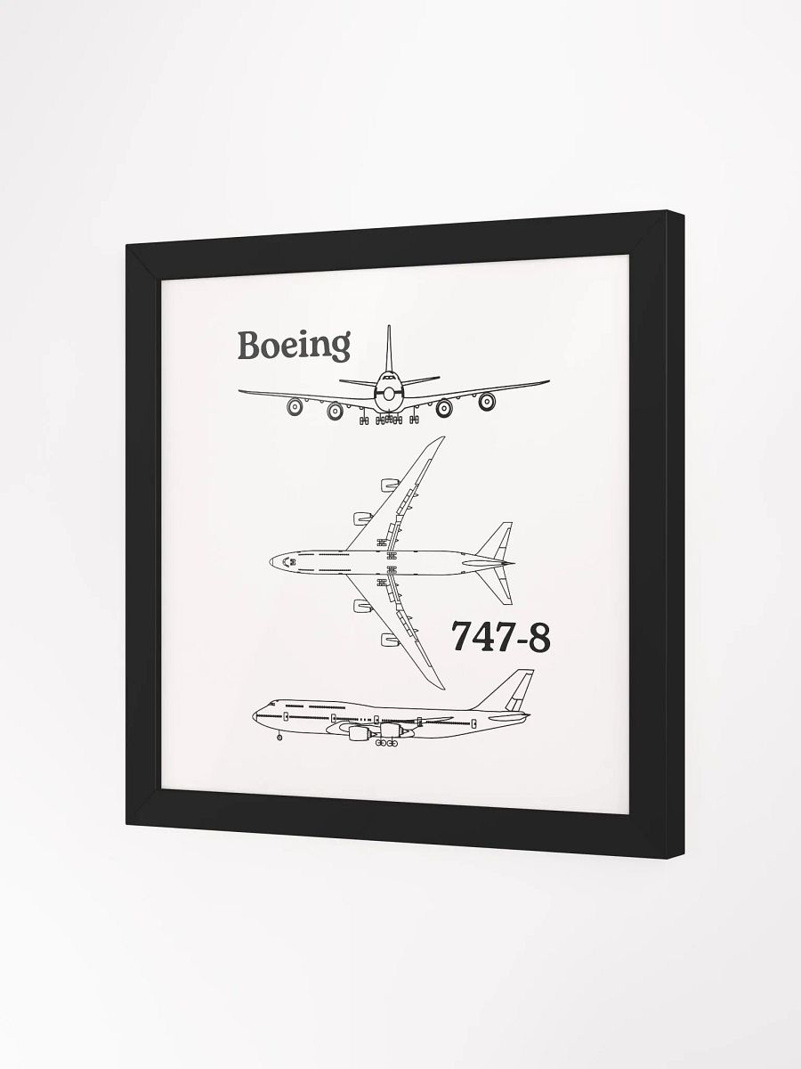 Boeing 747-8 Blueprint Framed Poster product image (2)