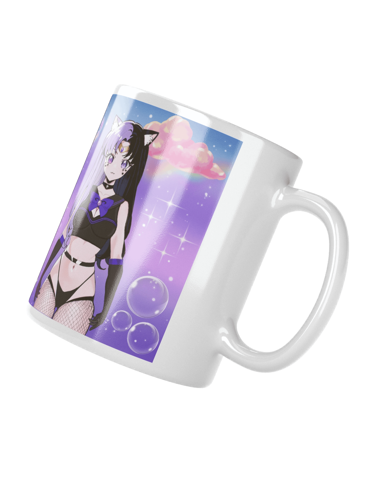 Sailor Nekowave (Dream Version) White Glassy Mug product image (3)