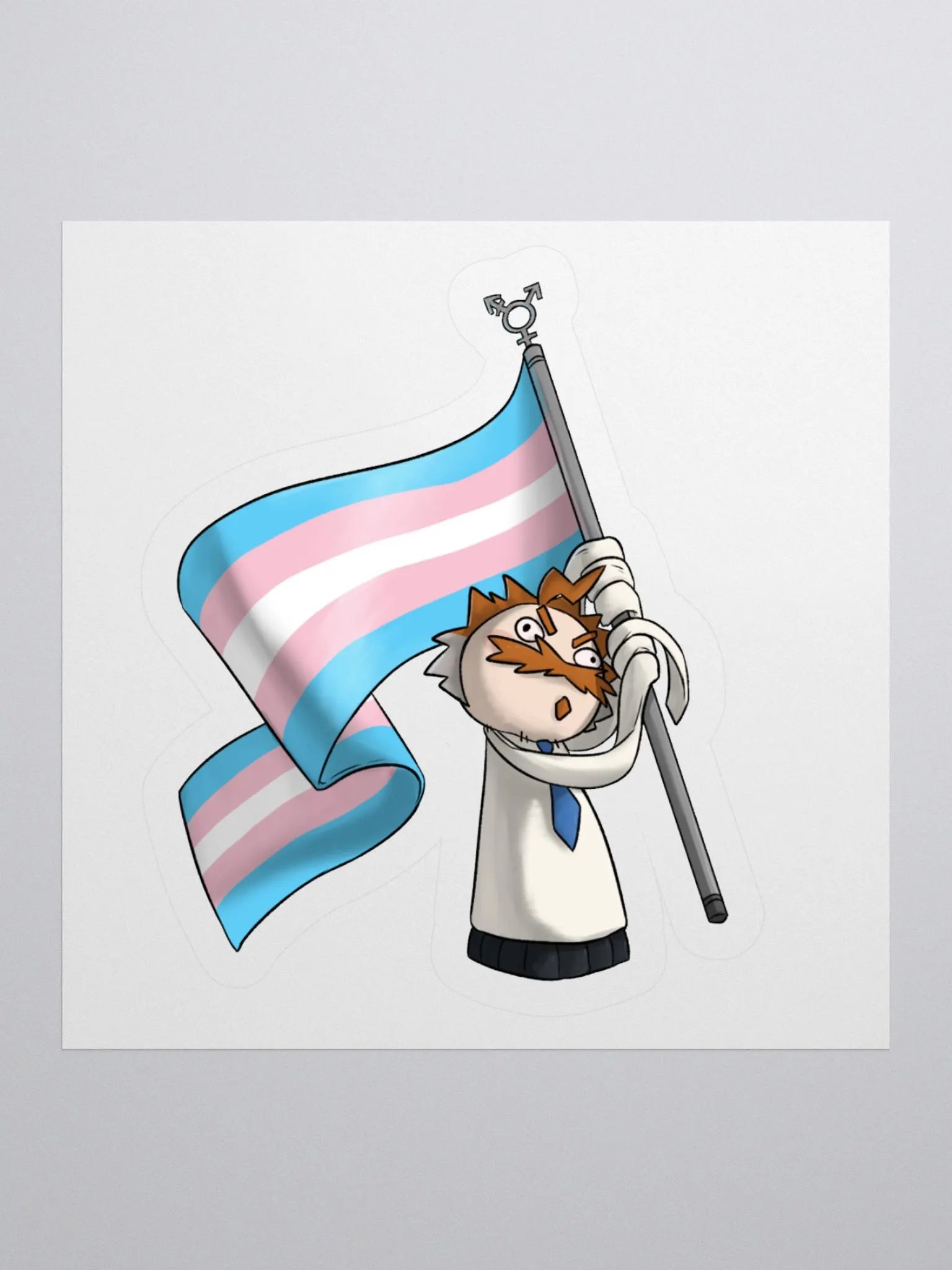 Handlad Trans Rights Cut Sticker product image (1)
