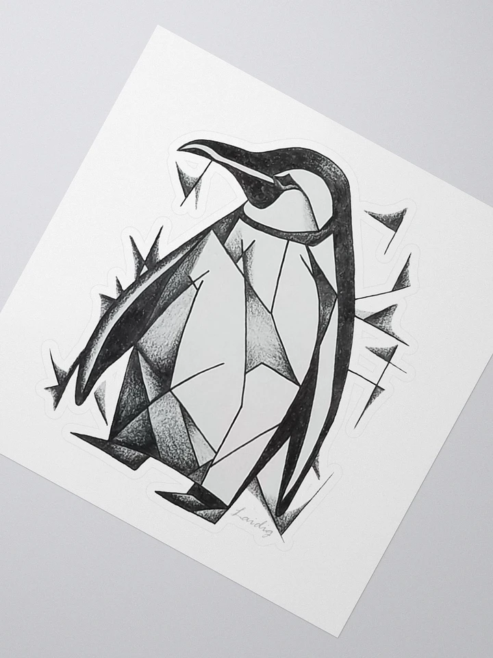 Little Cubist-inspired penguin sticker product image (6)