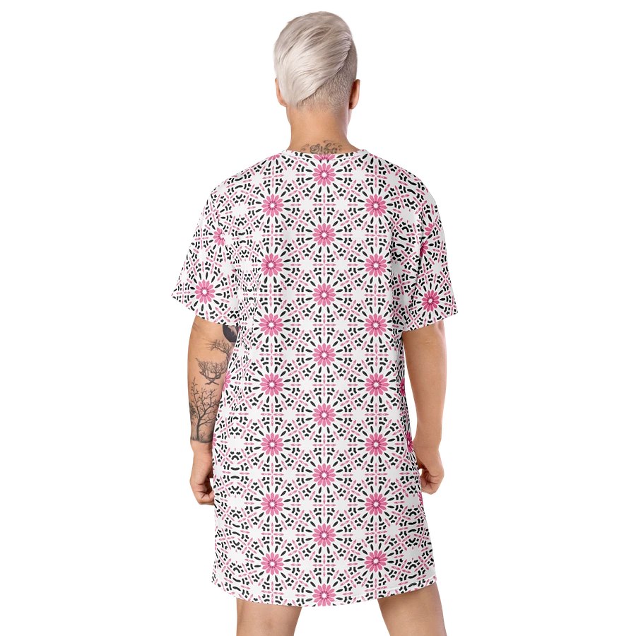 Pink Print Summer Dress, T-Shirt Dress product image (11)