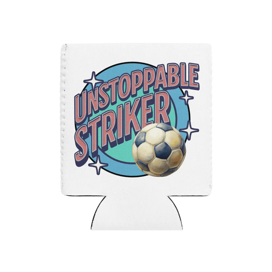Unstoppable Striker Soccer Star Can Cooler product image (1)