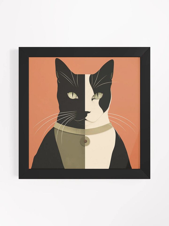 Whiskered Wonders: Framed Cat Art Print product image (4)