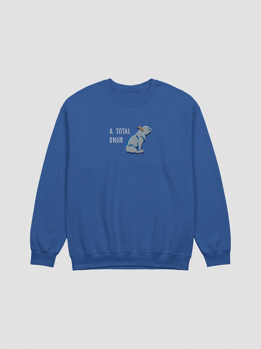 A Total Snub Sweatshirt (Embroidered) of a French Bulldog(Blue) product image (7)