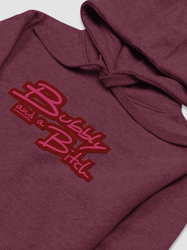 Bubbly and a B*tch (rose design) embroidered heavyweight hoodie product image (13)