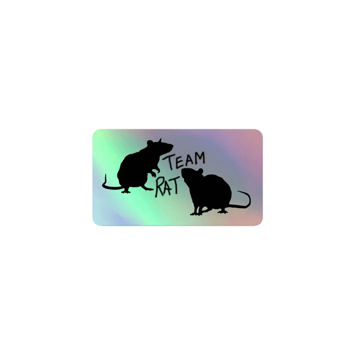 Team Rat holographic sticker product image (1)