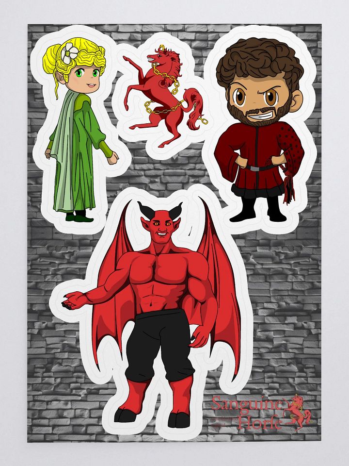 Sanguine Horse Cast: Lorelei, Tievel, Kyrie, and the chained horse logo 🇦🇺 🇨🇦 🇪🇺 🇺🇸 product image (1)