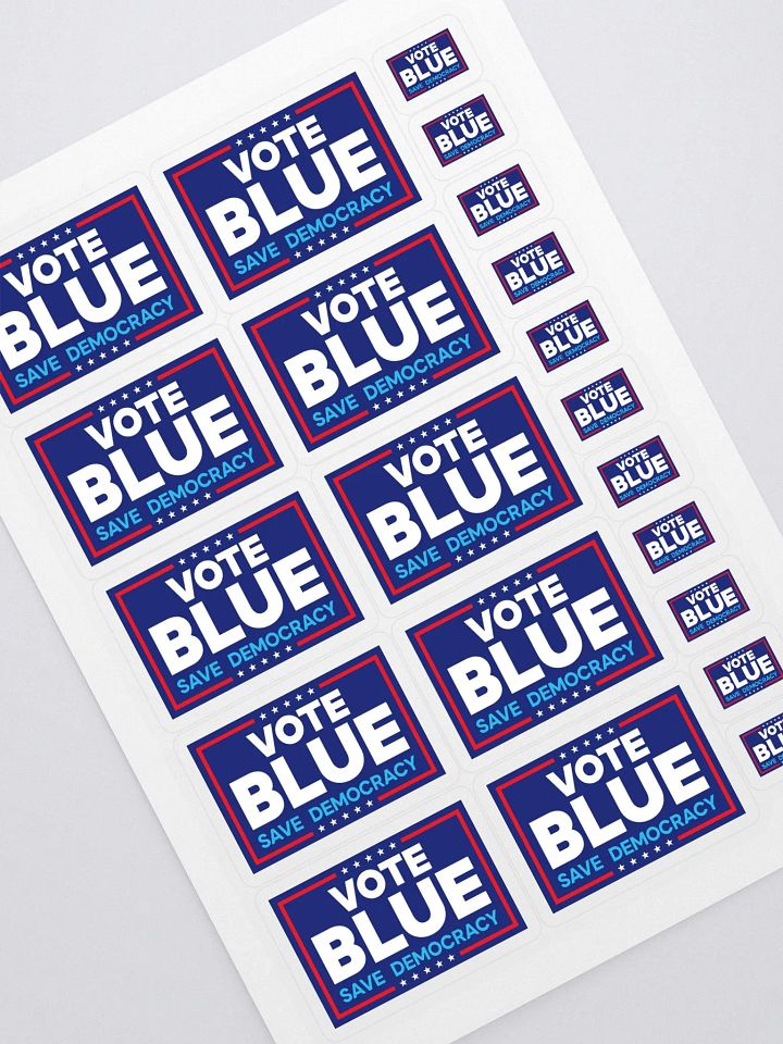'Vote Blue Save Democracy' Sticker Sheet product image (1)
