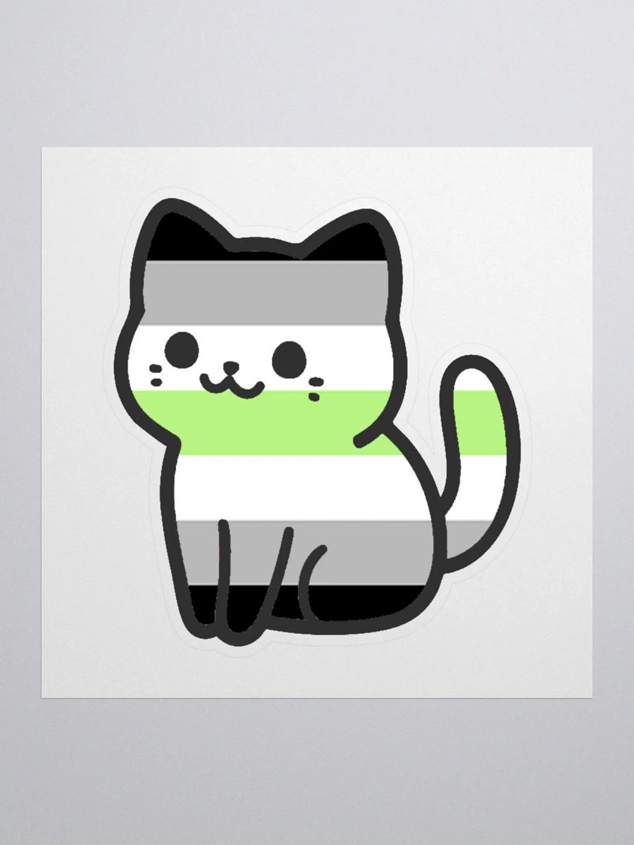 Agender Pride Kitty Sticker product image (1)