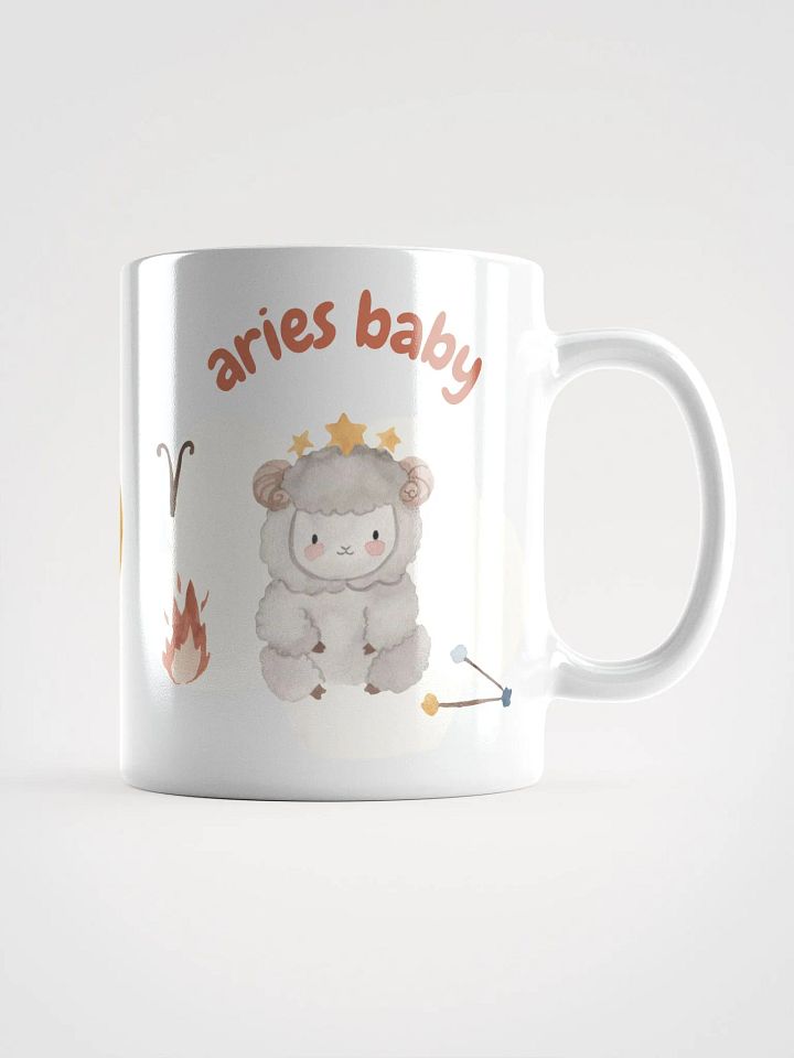 Aries Baby March 21-April 19 WHITE GLOSSY MUG Baby Gift, New Baby Gift, Fun Astrology Gift product image (2)