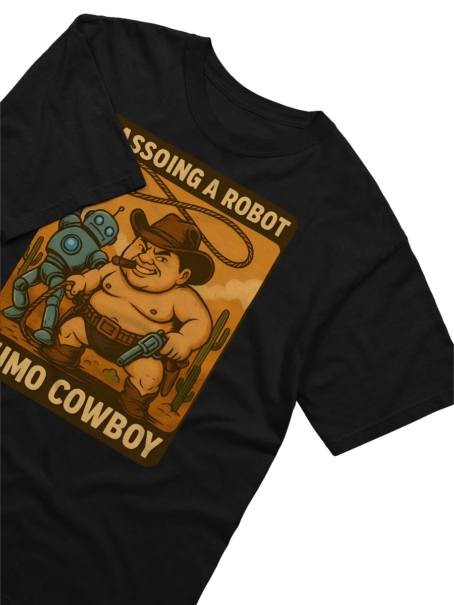 Sumo Cowboy Lassoing Robot T-Shirt product image (3)