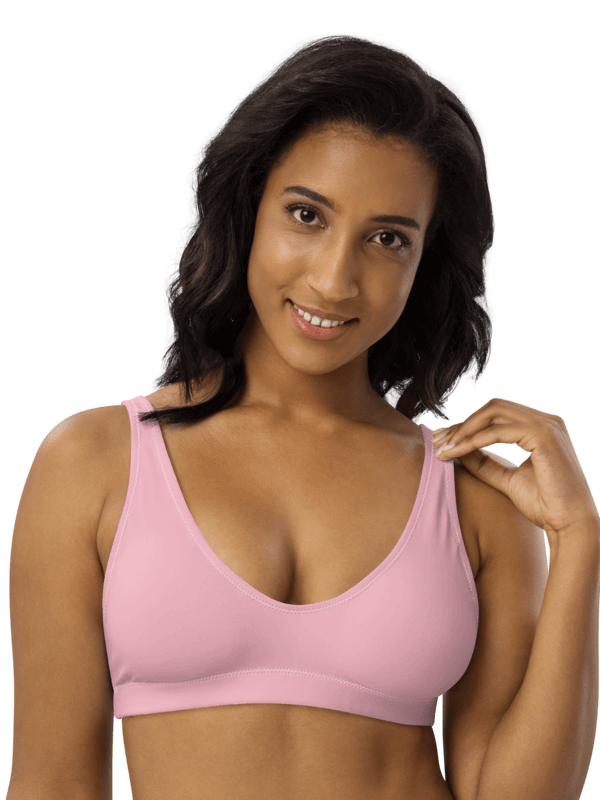 Plain Color Pink Padded Bikini Top product image (1)