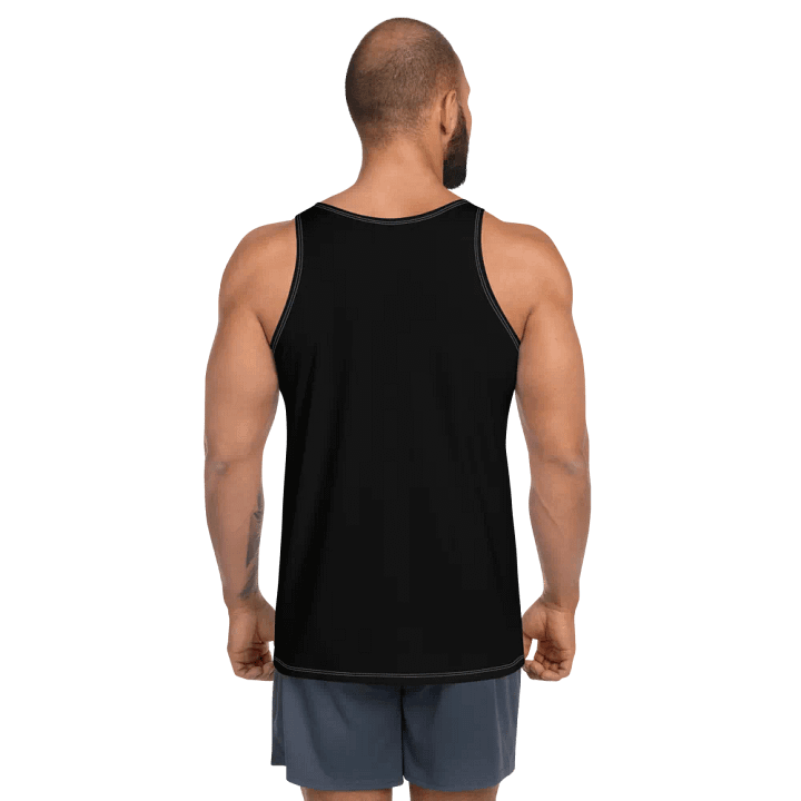 EBM Black All-Over Print Tank Top (White Logo) product image (2)