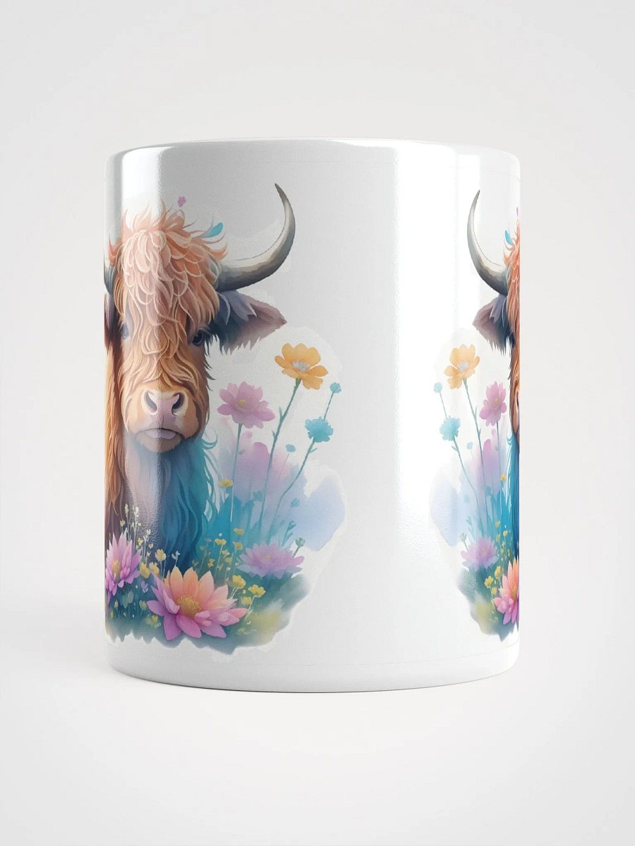 Highland Cow and Flowers Mirrored Mug product image (9)