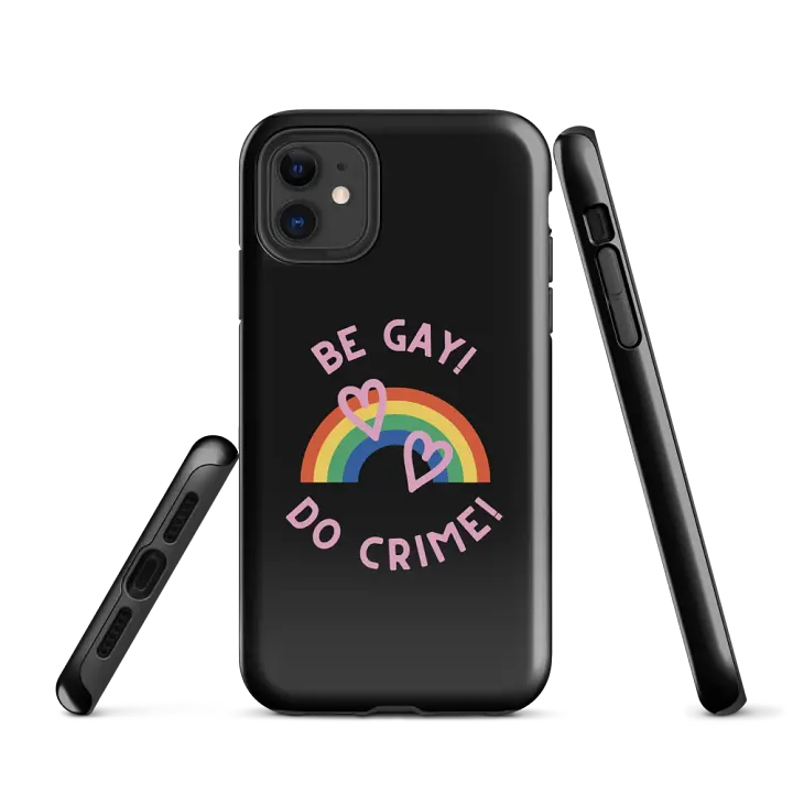 Rainbow Rebellion iPhone® Tough Case - Black product image (1)