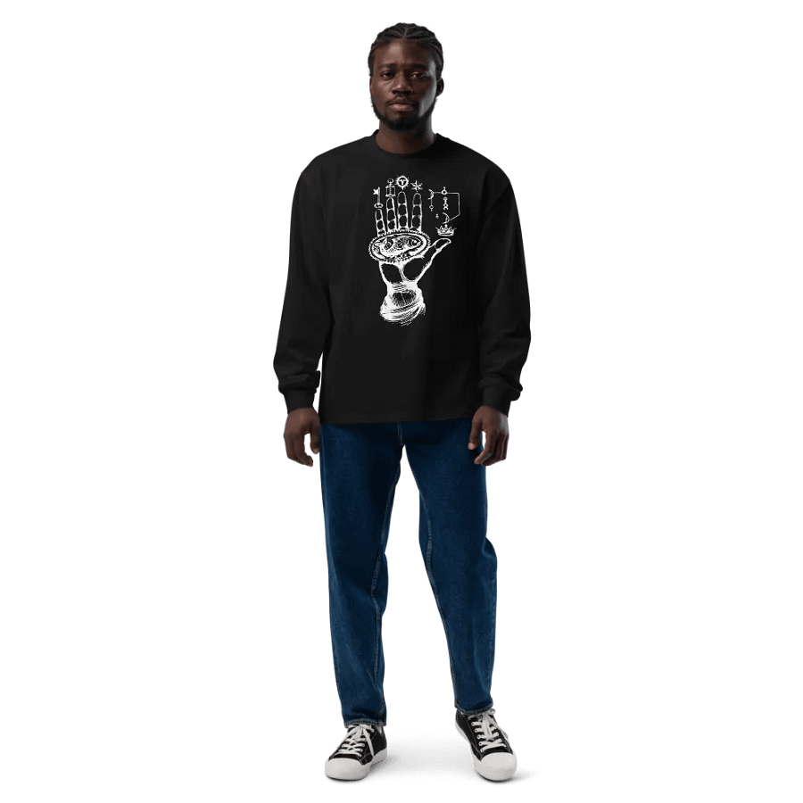 [Hand of Mysteries 3 - White] - Unisex Premium Heavyweight Long Sleeve Shirt product image (9)