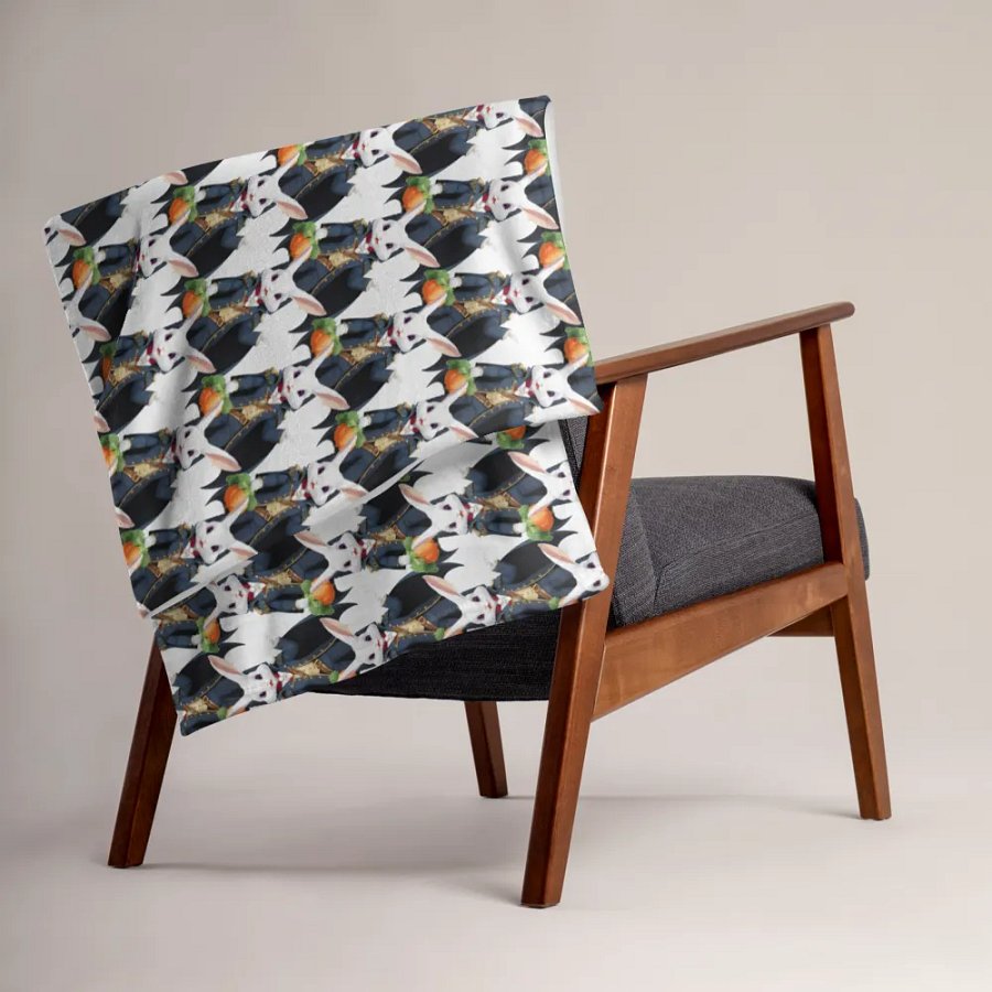 Enigmatic Cloaked Rabbit Throw Blanket product image (3)