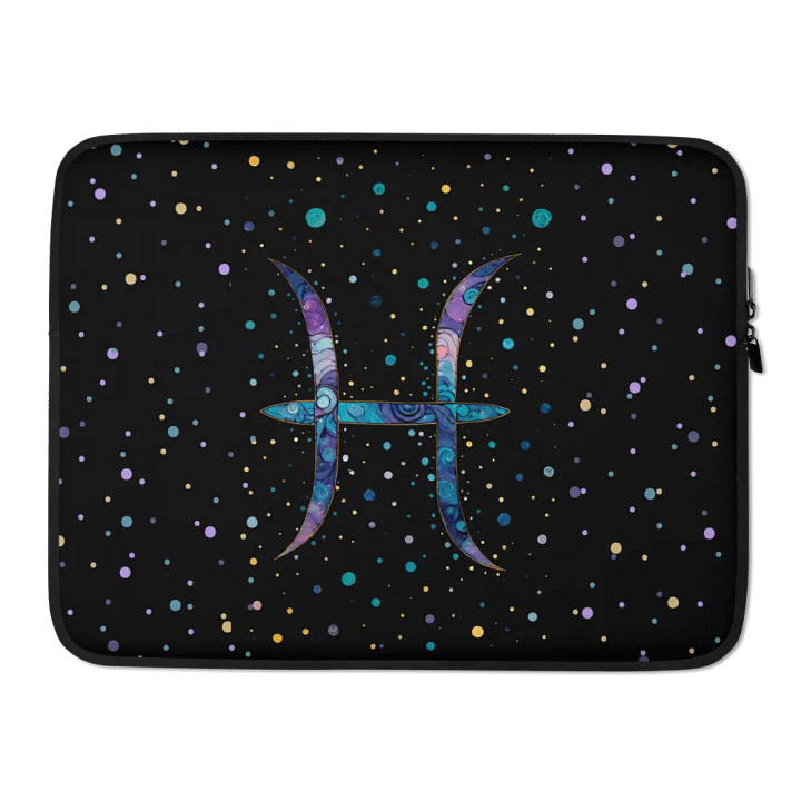 Pisces, Magical Mystical Glyph Only, Patterned Laptop Sleeve product image (2)