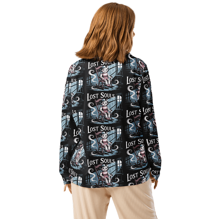 Midnight Veil Designs All-Over Print Women's Long Sleeve Pyjama Top - Lost Souls product image (2)