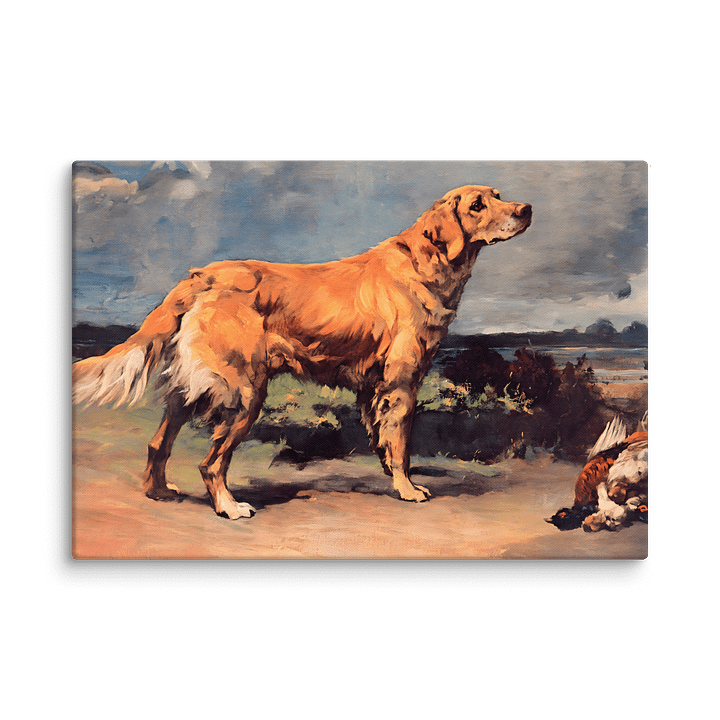 Golden Retriever Hunting Painting Canvas Print product image (2)