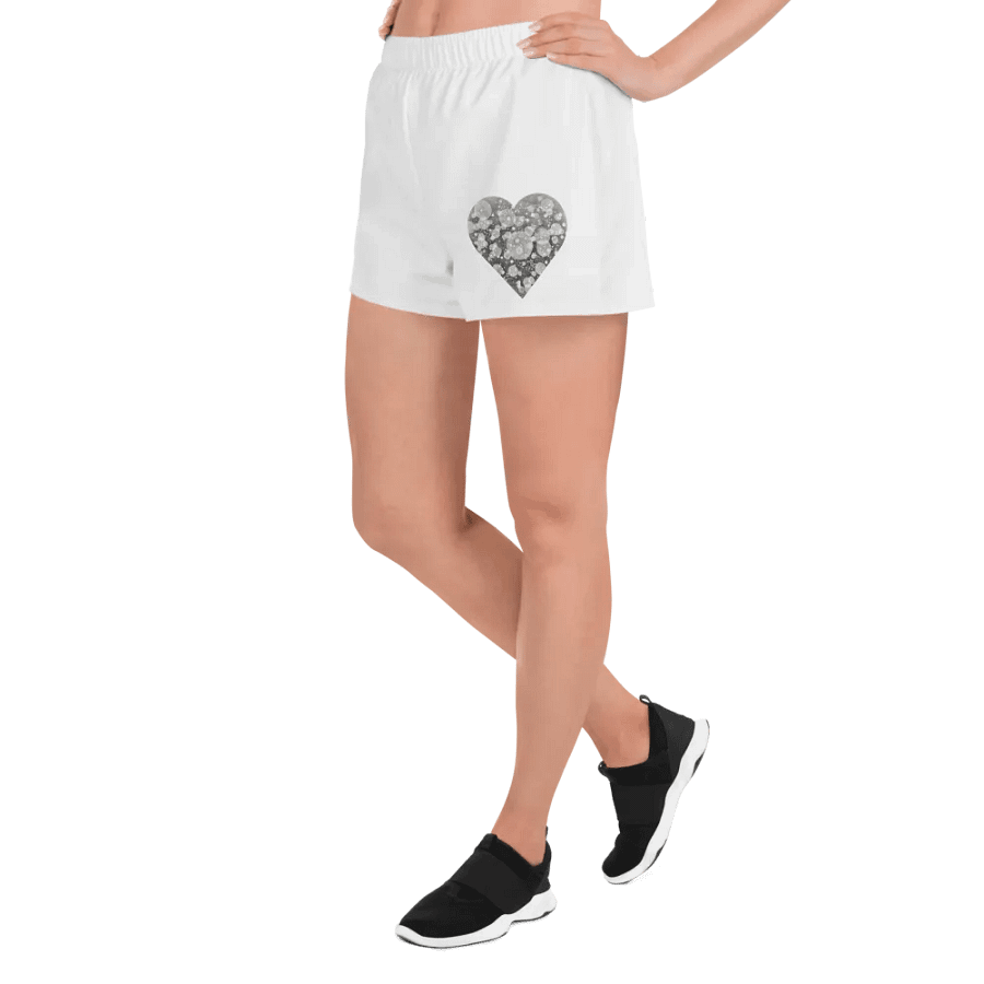 Floral Heart Women's Athletic Short Shorts product image (7)