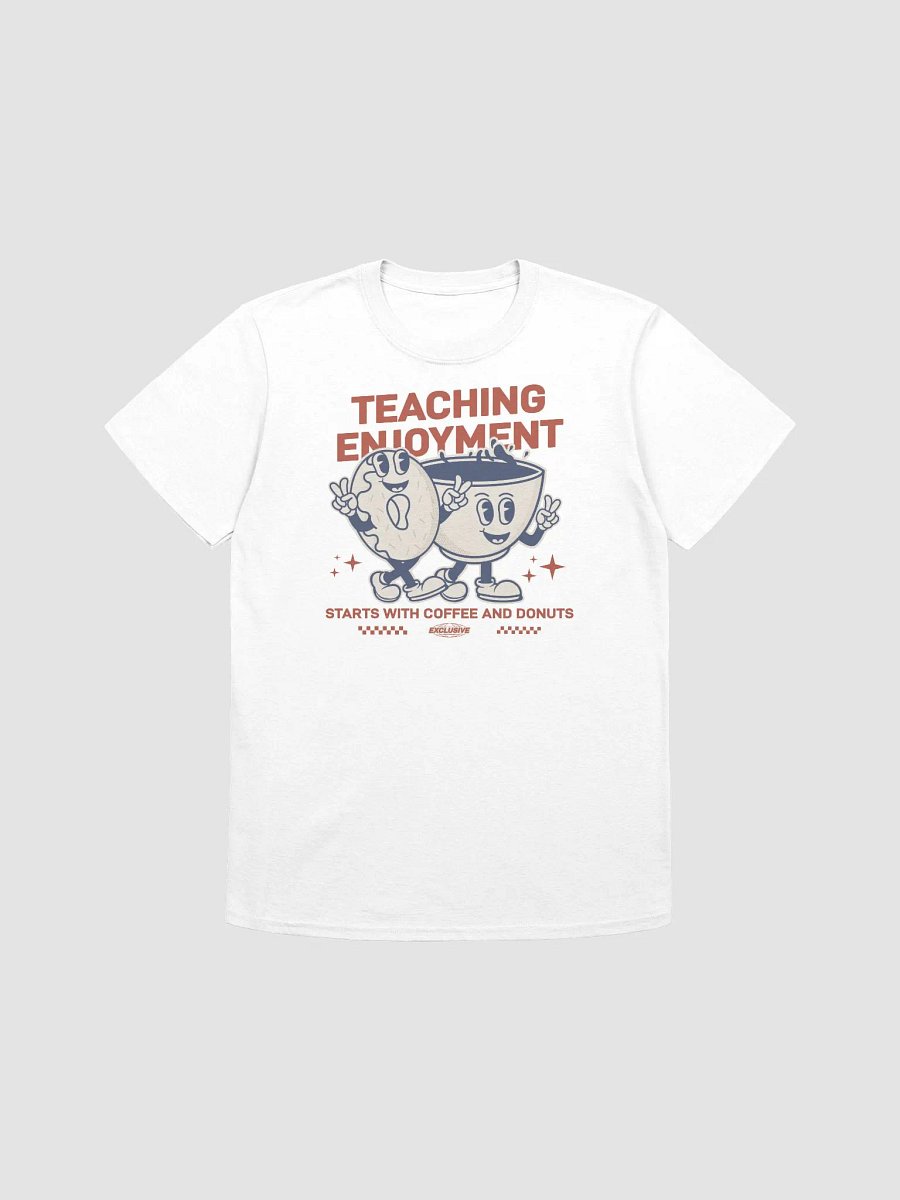 Teaching Enjoyment With Coffee & Donuts Good Vibes Teacher T-Shirt product image (1)