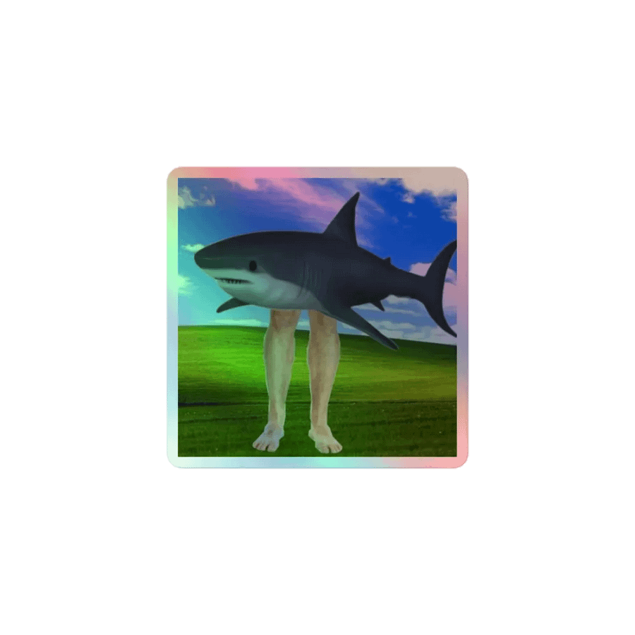 Shark Religion Funny Sticker product image (1)