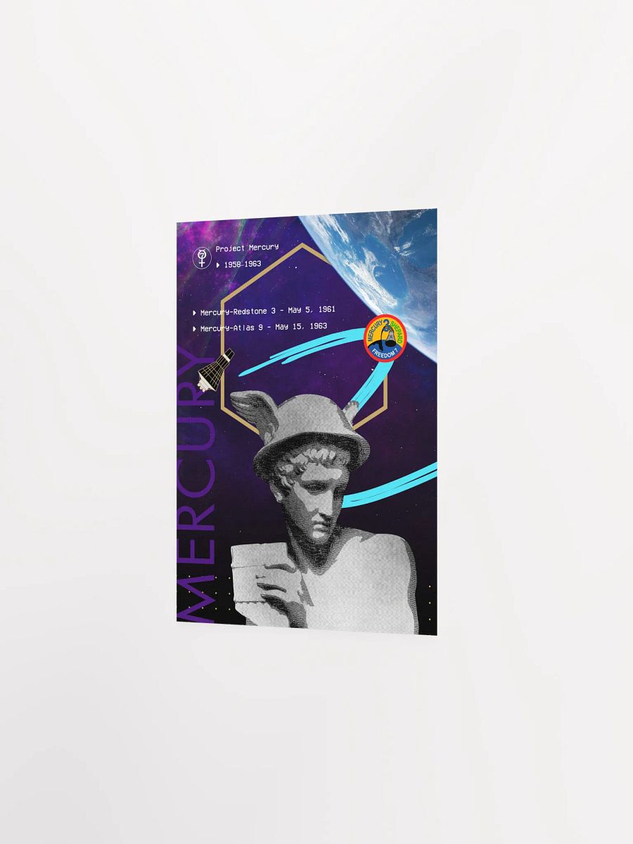 Synthwave NASA Project Mercury (1958–1963) [synthwave/vaporwave/retrowave] — space poster, retrowave poster, neon poster, aesthetic poster product image (7)