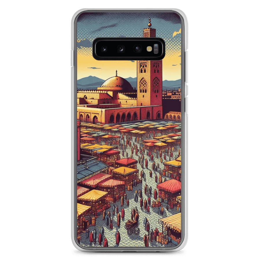 Bustling Bazaar Samsung® Clear Case | AI Design Marrakesch city product image (8)