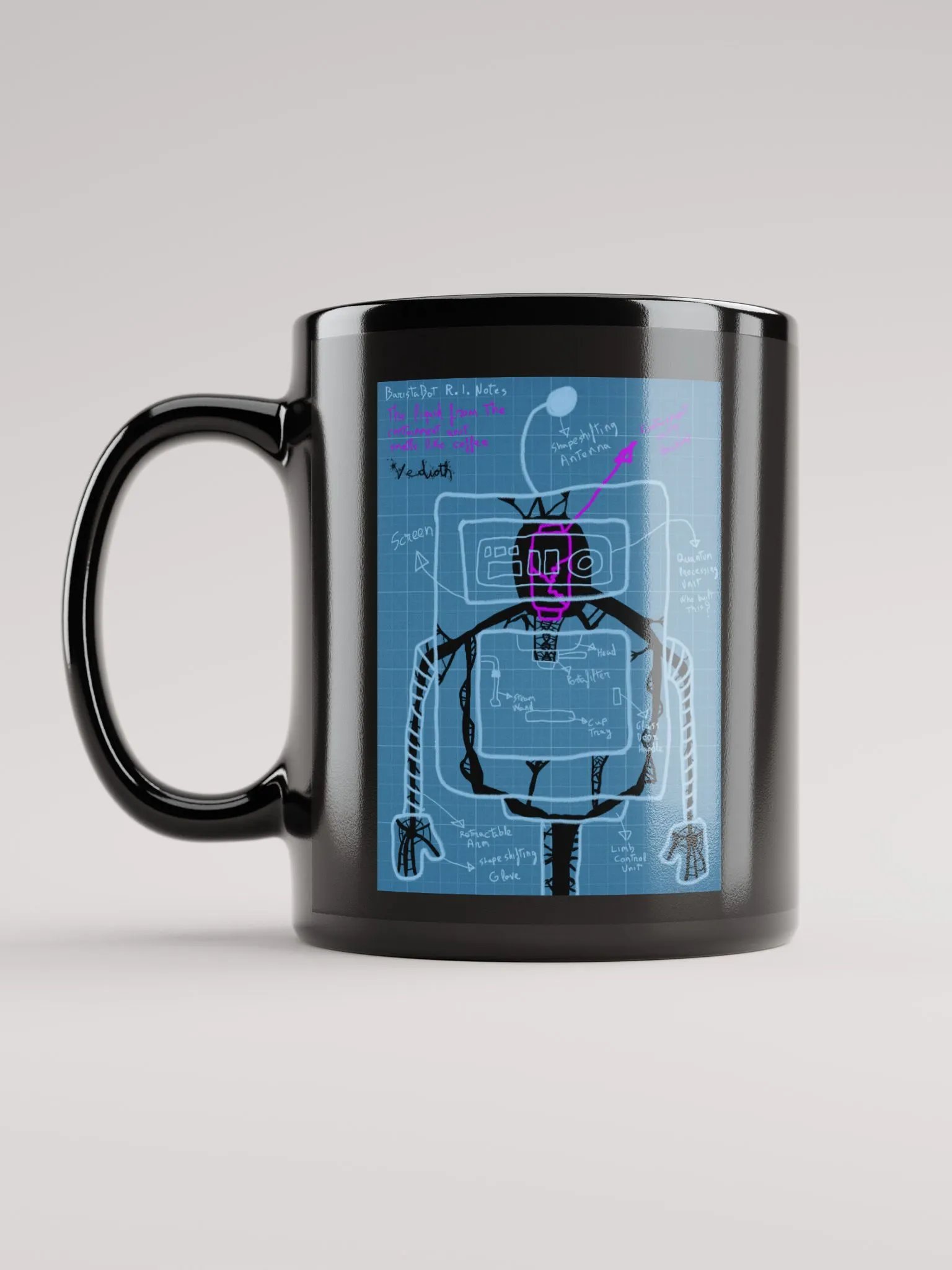 Barista Bot Blueprint Mug - HallowBean 2024 product image (11)