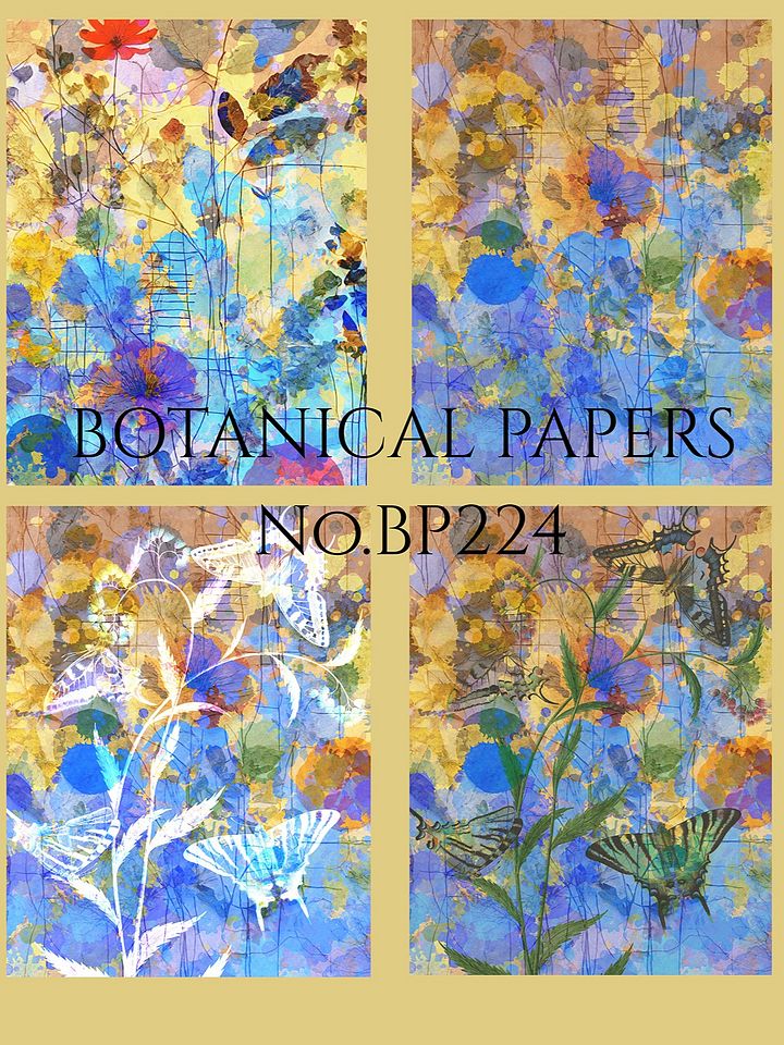 Set of 4 Botanical Papers No.BP224 product image (1)