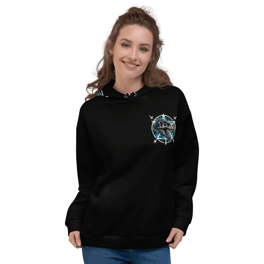 Rock Blue flame all over print hoodie product image (5)