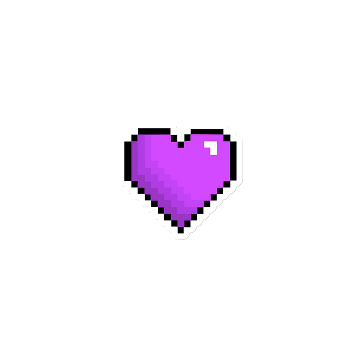 HollyRex Pixel Purple Heart Die-Cut Magnet product image (1)