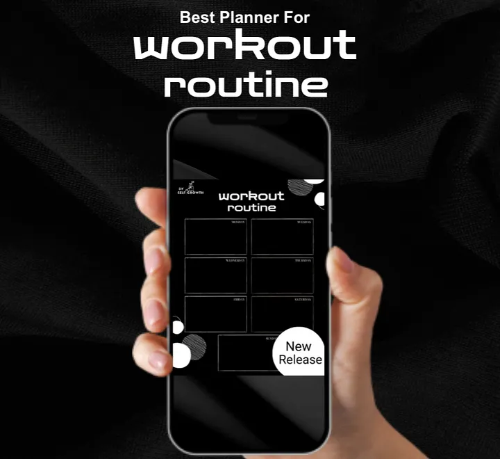 Digital & Fillable Workout Routine Planner product image (1)