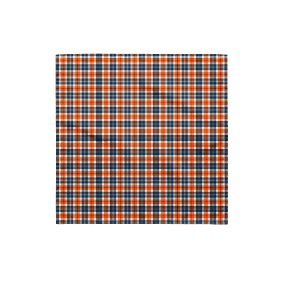 Orange and Blue Sporty Plaid Bandana product image (4)