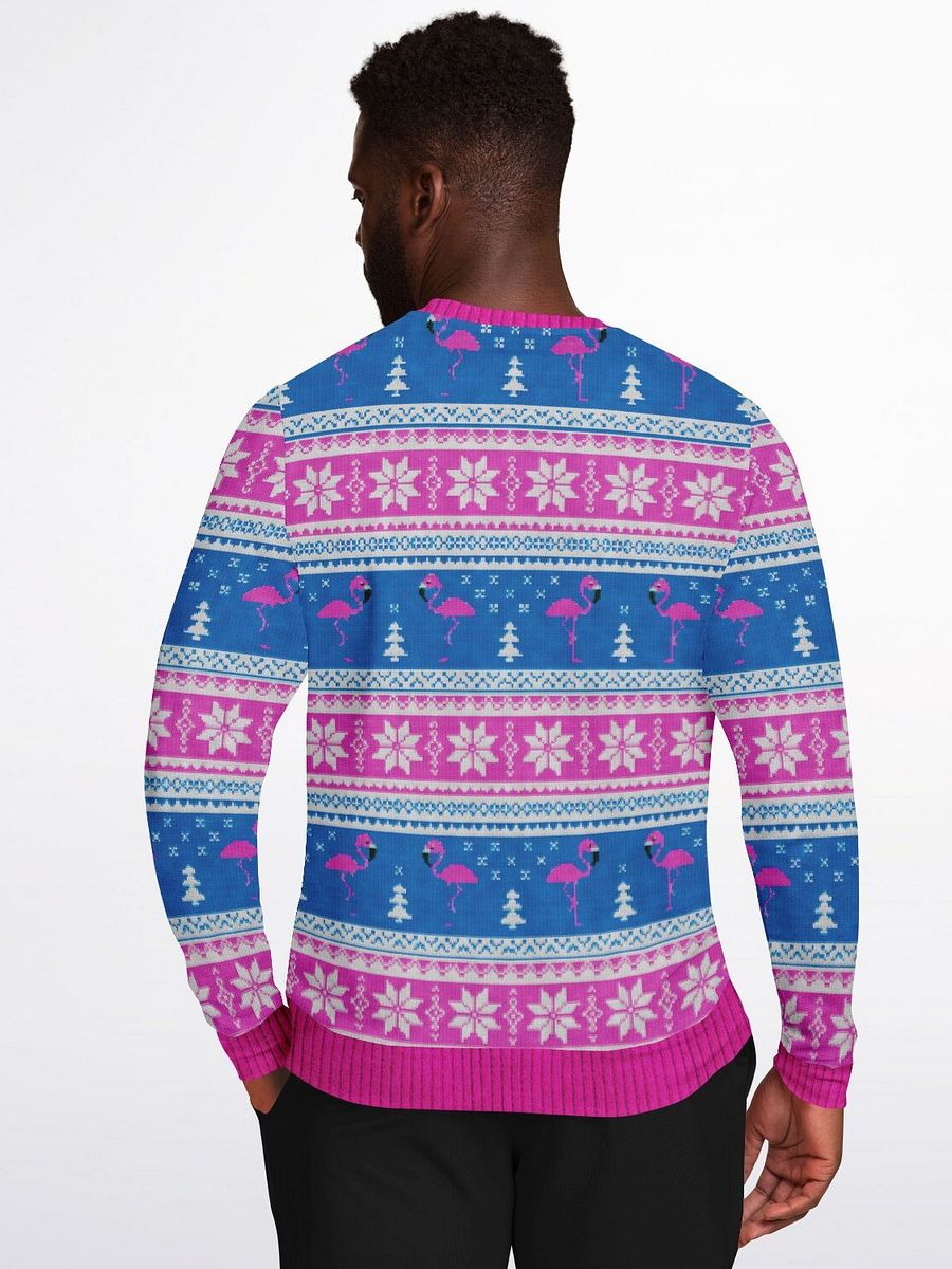 "Fa La La La Mingo" Christmas Sweatshirt | Funny Flamingo Santa Pool Float | Tropical Holiday Sweater | Beach Christmas Winter Outfit product image (6)