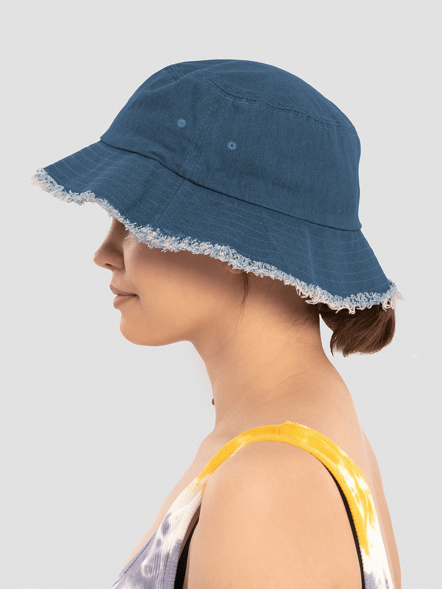 The Donna Howell Show Bible-Flourish Distressed Denim Bucket Hat product image (4)