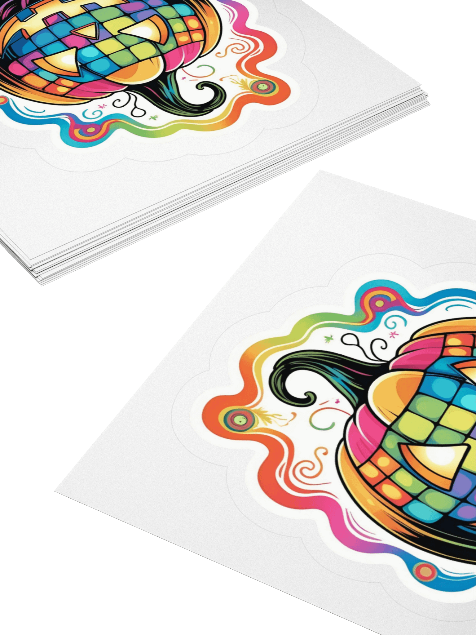 Groovy Pumpkin Kiss Cut Stickers product image (4)