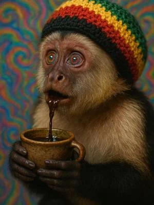 TRIPPING IN COSTA RICA🍄 #tripping #rasta #monkey #ai #funny 