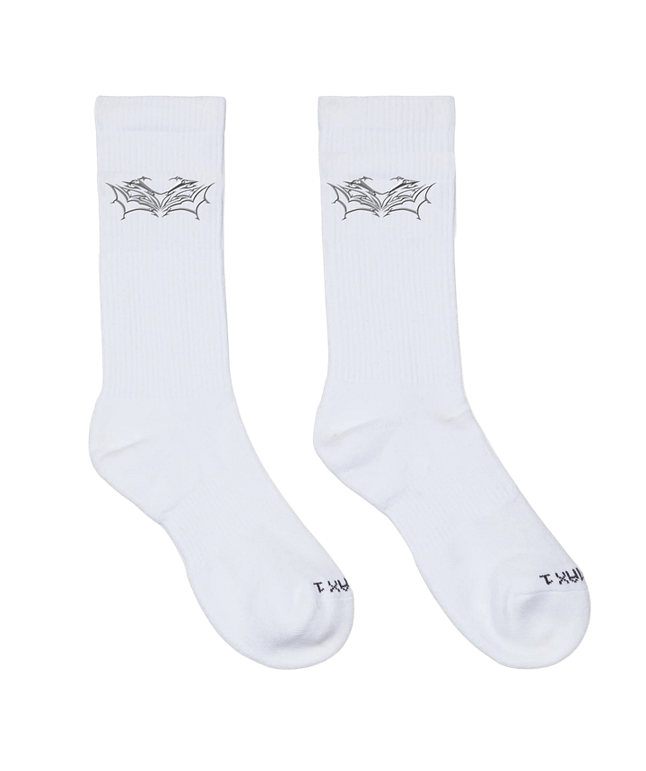 White Midnight Clique Chrome Socks product image (1)