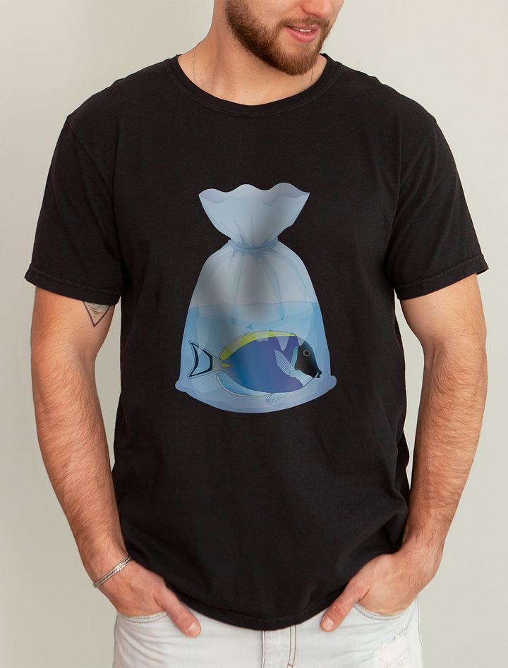 Fish in a Bag (Powder Blue Tang) | T-Shirt for Saltwater and Coral Reef Aquarium Hobbyists product image (1)
