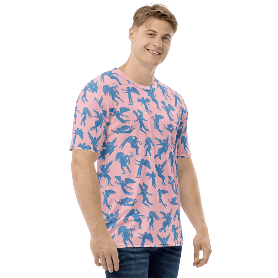 Erotes - rose and blue mens crew neck tee product image (4)