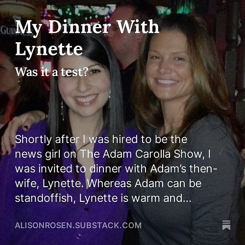 New one is up! Link in bio or stories or alisonrosen.substack.