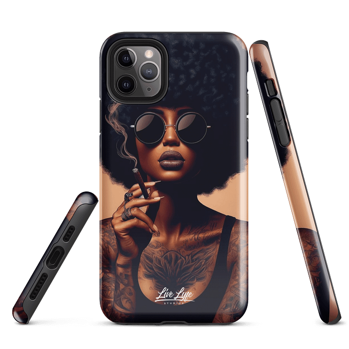 Smoke & Soul Afro Queen Vibe Phone Case, Protective Phone Case product image (1)