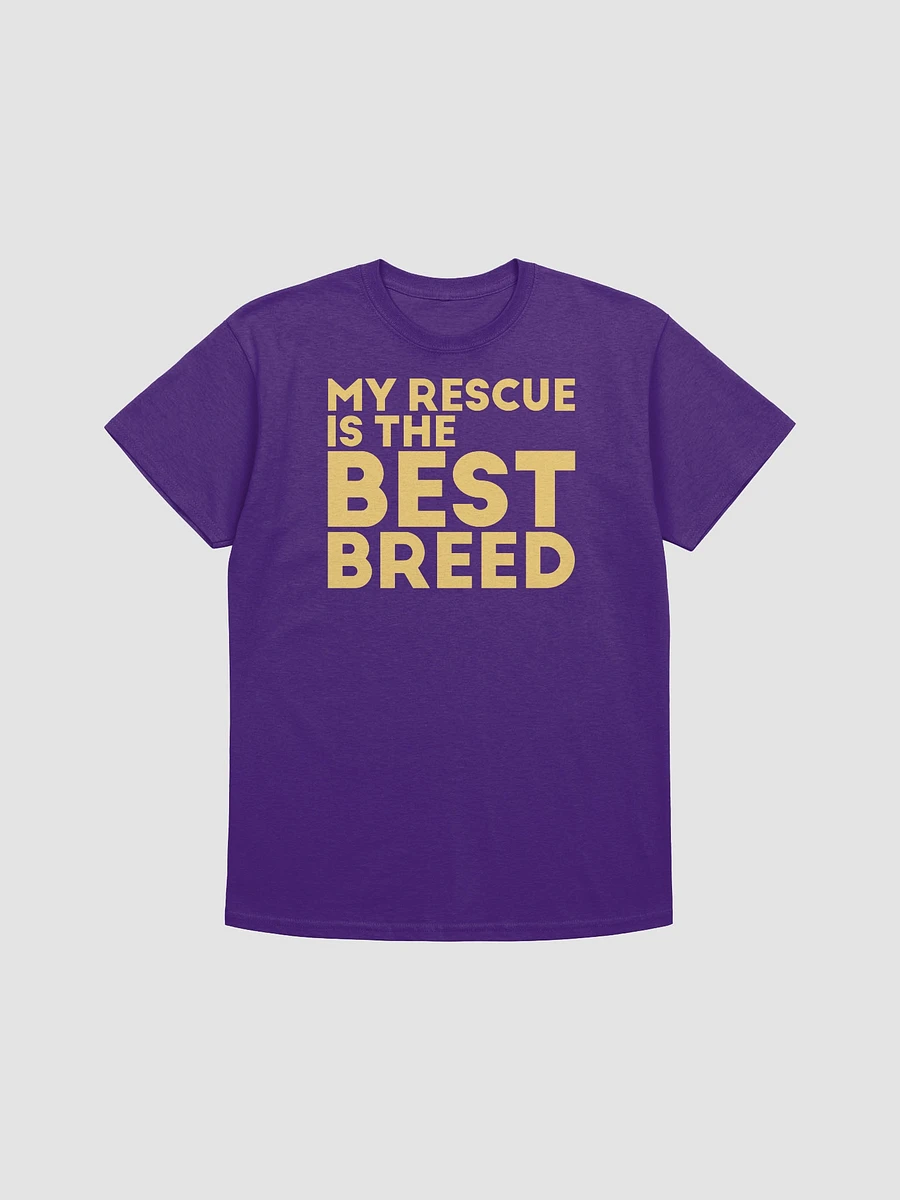 My Rescue is the Best Breed, Canary Yellow letters on Gildan 5000 T-Shirt product image (12)