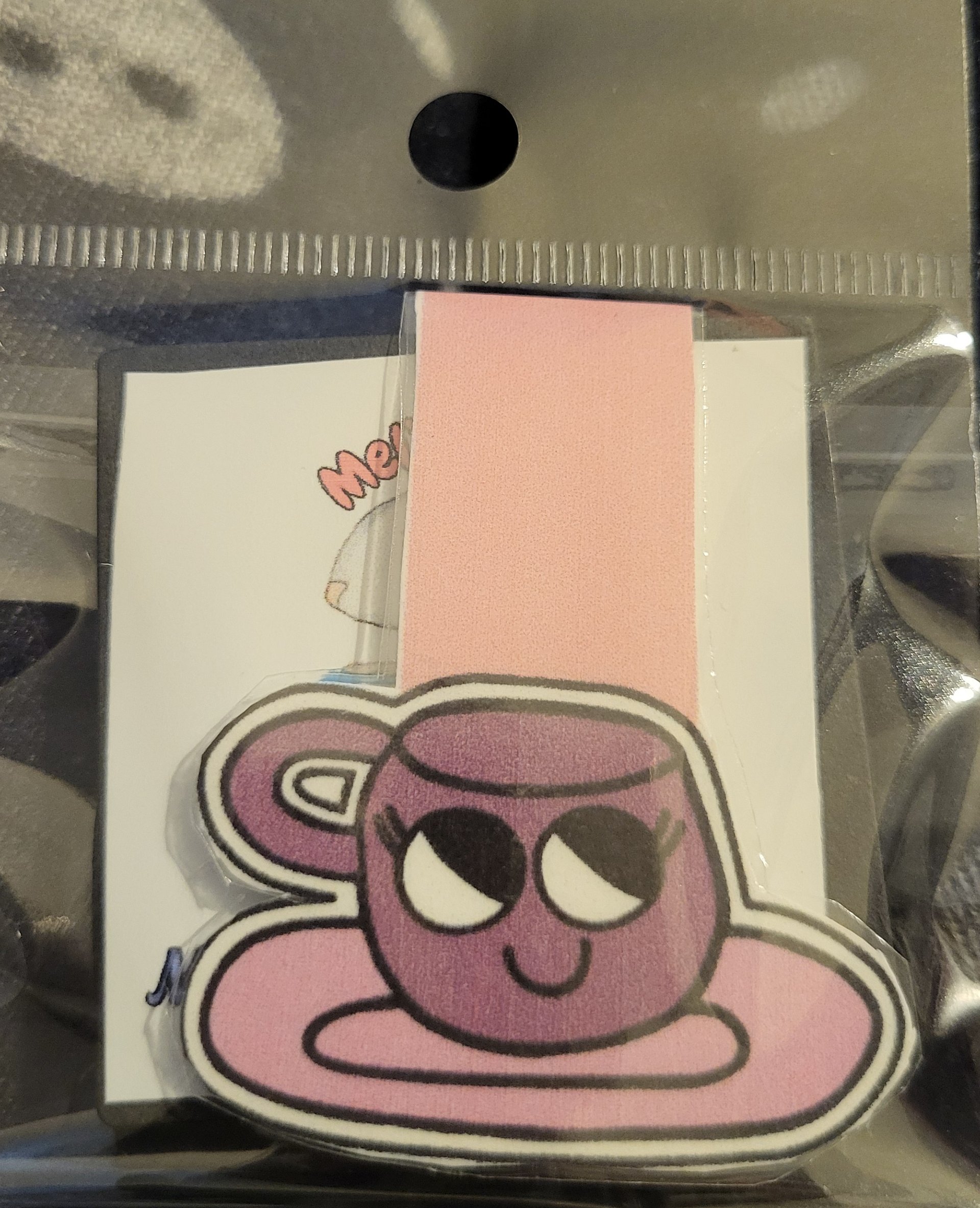 Cute Cartoon Purple Mug Character Magnetic Laminated Bookmark for Foodies product image (1)