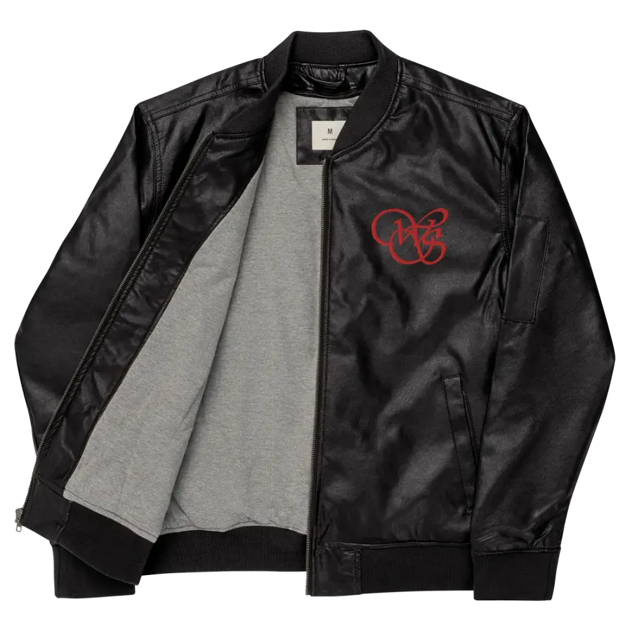 WS Faux Leather Bomber Jacket product image (11)